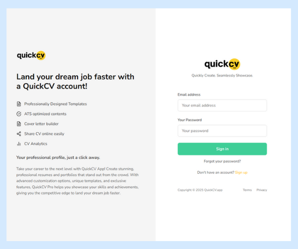 Quick Registration preview